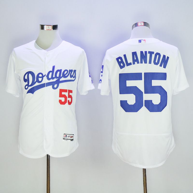 Men Los Angeles Dodgers #55 Blanton White Elite MLB Jerseys->los angeles dodgers->MLB Jersey